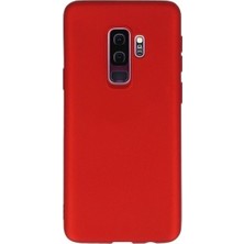 Tekno Grup Samsung Galaxy J8 Mat Premium Silikon Kılıf - Kırmızı + Cam Ekran Koruyucu