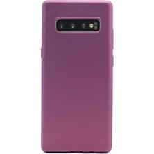 Tekno Grup Samsung Galaxy S10 Mat Premium Silikon Kılıf - Bordo + Tam Kaplayan 6D Nano Ekran Koruyucu