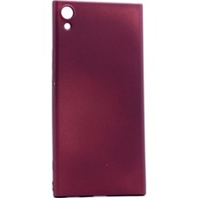 Tekno Grup Sony Xperia Xa1 Mat Premium Silikon Kılıf - Bordo