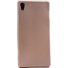 Tekno Grup Sony Xperia Z3 Mat Premium Silikon Kılıf - Gold + Nano Ekran Koruyucu