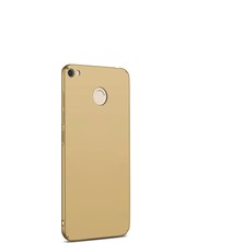 Tekno Grup Xioami Redmi Note 5A Mat Premium Silikon Kılıf - Gold + Cam Ekran Koruyucu