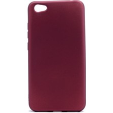 Tekno Grup Xioami Redmi Note 5A Mat Premium Silikon Kılıf - Bordo + Cam Ekran Koruyucu