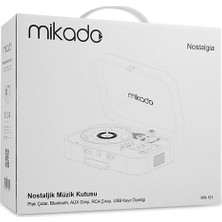 Mikado Nostalgia MN-101 Pikap Mercan Rengi Usb+RCA+Bluetooth Destekli Müzik Kutusu
