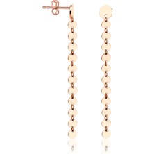 Lilarote Pırlanta Pullu Rose Küpe Italyan Tasarım