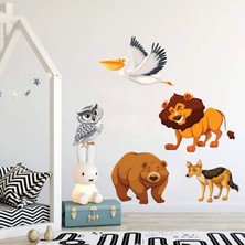 Areksan Reklam Sevimli Hayvanlar 4 Çocuk Odası Duvar Sticker 115 cm