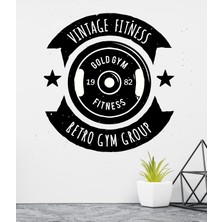 Areksan Reklam Vintage Fitness Gold Gym Duvar Sticker
