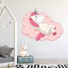 Areksan Reklam Pembe Bulut ve Unicorn Çocuk Odası Duvar Sticker