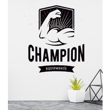 Areksan Reklam Champion Fitness Equipments Duvar Sticker