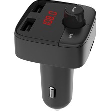 S-Link SL-BT231 LED Ekran Usb+Tf Desteği Çift USB 2.4A Bluetooth Fm Transmitter