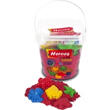 Heroes  Kırmızı Kovalı Kinetik Kum +Kalıp 500 gr
