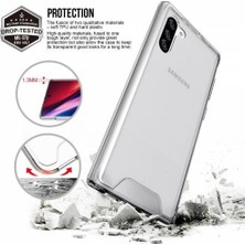 CoverZone Samsun Galaxy Note 10 Kılıf Şeffaf Hard Crystal Bumper Kılıf