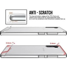 CoverZone Samsun Galaxy Note 10 Kılıf Şeffaf Hard Crystal Bumper Kılıf