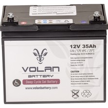 Volan Battery 12 Volt 35 Ah (Amper) Engelli Aracı Aküsü (Ücretsiz Kargo)