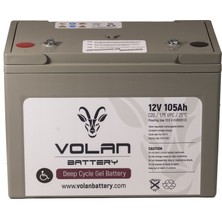 Volan Battery 12 Volt 105 Ah (Amper) Engelli Aracı Aküsü (Ücretsiz Kargo)