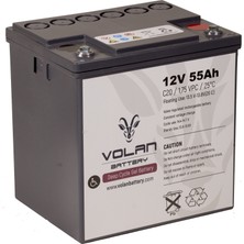 Volan Battery 12 Volt 55 Ah (Amper) Engelli Aracı Aküsü (Ücretsiz Kargo)