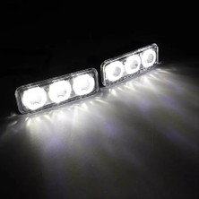 RTD Universal Çakarlı LED Motosiklet Sis Farı 3'lü