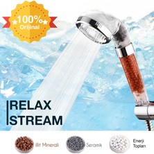 Relax Stream %50 Su Tasarruflu Duş Başlığı Kokulu ve Arıtmalı Banyo Duş Başlığı 3'lü