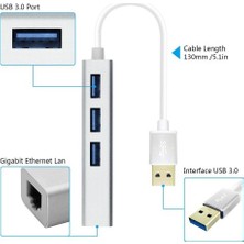 Mobitell 3.0 3-Port Hub ve Gigabit Ethernet Adaptör Ikisi Bir