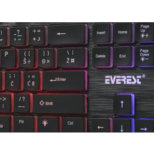 Everest KB-840 Siyah Aydınlatmalı USB LC Layout Slim Klavye