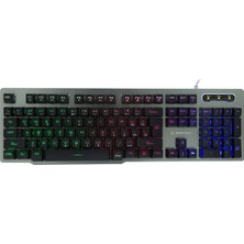 Rampage KB-R78 Gri/Siyah USB Rainbow Backlight LC Layout Oyuncu Klavye