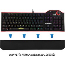 Rampage Hydra R6 Full Color RGB LED Gaming Pro Red Switch Q Multimedia Mekanik Klavye