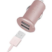 Sbs Mini Araç Şarj Cihazı 2 Usb Çıkışı 2400 mAH Gold TECAR2USB2AP