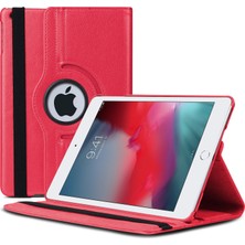 Microsonic Apple iPad Mini 5 7.9'' 2019 (A2133-A2124-A2125-A2126) Kılıf 360 Rotating Stand Deri Koyu Pembe