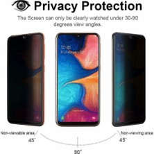 Microsonic Samsung Galaxy A40 Privacy 5D Gizlilik Filtreli Cam Ekran Koruyucu Siyah