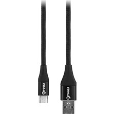 Ktools Spring Type C 2.4A Data Kablosu Hızlı Şarj 1 mt Siyah