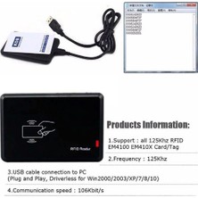 Kuvars Rfid Göstergeç 125 Khz EM4100 Manyetik Proximity USB Kart Okuyucu