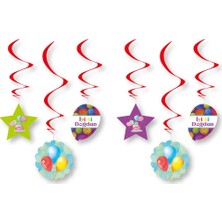 Kikajoy İyi Ki Doğdun Spiral Sarkıt Süs 6'lı