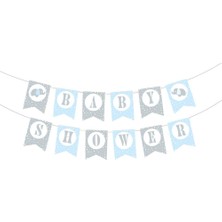 Kikajoy Baby Shower Mavi Harf Afiş