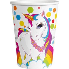 Kikajoy Unicorn Rainbow Karton Bardak 8'li