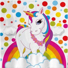 Kikajoy Unicorn Rainbow Kağıt Peçete 33 x 33 cm 16'lı
