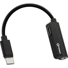 Ktools One Type-C ve 3,5 mm Jack Audio Power 2 in 1 Splitter Kulaklık ve Şarj Dönüştürücü