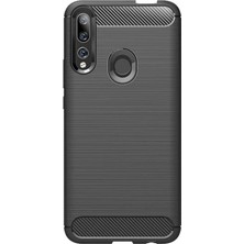 Microcase Huawei Y9 Prime 2019 Brushed Carbon Fiber Silikon Kılıf - Siyah