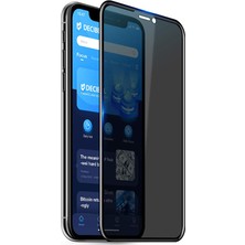 Microcase iPhone XS Max Privacy Gizlilik Filtreli Tam Kaplayan Tempered Cam - Siyah