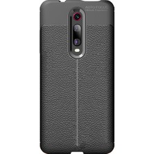 Microcase Xiaomi Mi 9T - Mi 9T Pro Leather Serisi TPU Silikon Kılıf - Siyah