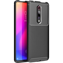 Microcase Xiaomi Redmi K20 Pro Maxy Serisi Carbon Fiber Silikon Kılıf - Siyah