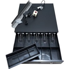 Saypos Büyük Para Çekmecesi Buton ve Askı Aparatları  5 Kağıt 5 Madeni Para Bölmeli Yazar Kasa Altı