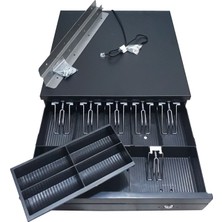 Saypos Büyük Para Çekmecesi MX915 Yazar Kasa Uyumlu ve Askı Aparatı  5 Banknot ve Slip Bölmeli Yazarkasa Altı