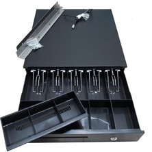 Saypos Büyük Para Çekmecesi MX915 Yazar Kasa Uyumlu ve Askı Aparatı  5 Kağıt 5 Madeni Para Bölmeli Yazarkasa Altı