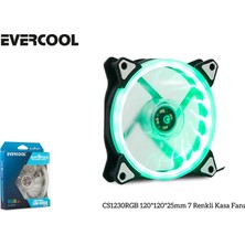 Evercool CS1230RGB 120x120x25 mm 7 Renkli Kasa Fanı