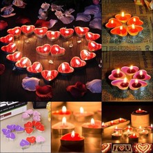Pandoli Kalpli Tea Lights Mum 50 Adet Kırmızı Renk