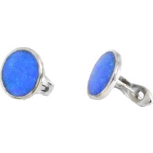 Otantik Gümüş Opal Taşlı Gümüş Tırnaklı Küpe
