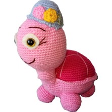 Özgüven Oto Giyim Amigurumi Organik Oyuncak Pembe Kaplumbağa