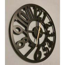 Kayra Dekoratif Duvar Saati Latin Yuvarlak