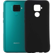 Case 4U Huawei Mate 30 Lite Kılıf Klasik Mat Renkli Yumuşak Premier Silikon Siyah