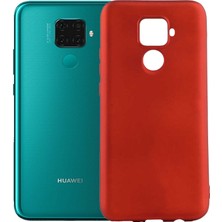 Case 4U Huawei Mate 30 Lite Kılıf Klasik Mat Renkli Yumuşak Premier Silikon Kırmızı