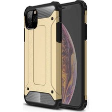 Case 4U Apple iPhone 11 Pro Kılıf Military Armor Çift Katmanlı Crash Silikon Kılıf Altın